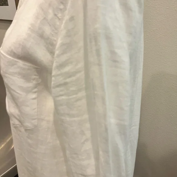 J.Crew White linen maxi Dress w/ half slip - Picture 5 of 16